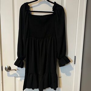 SHEIN Black Midi Dress